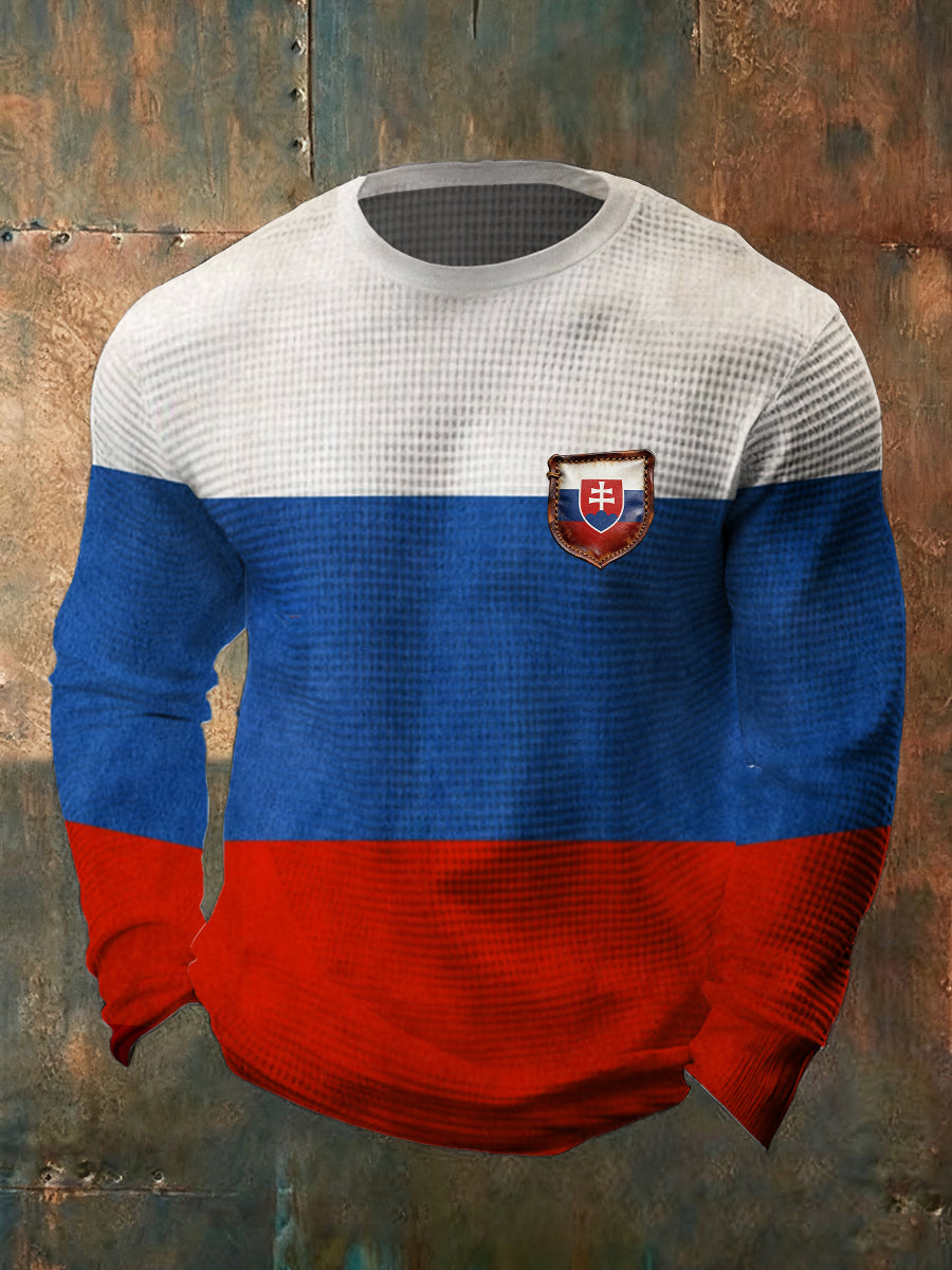 Pánské vintage fashion casual s dlouhým rukávem