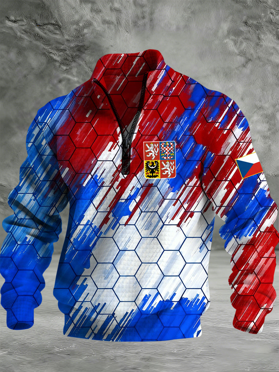 Pánské české umělecké tlače teplá mikina