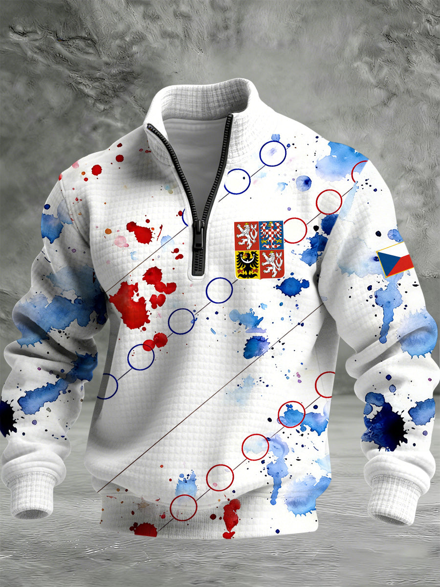 Pánské české umělecké tlače teplá mikina