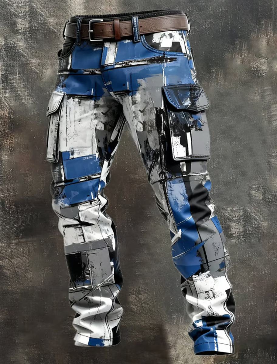 Pánské retro obchodní styl příležitostné pracovní kalhoty