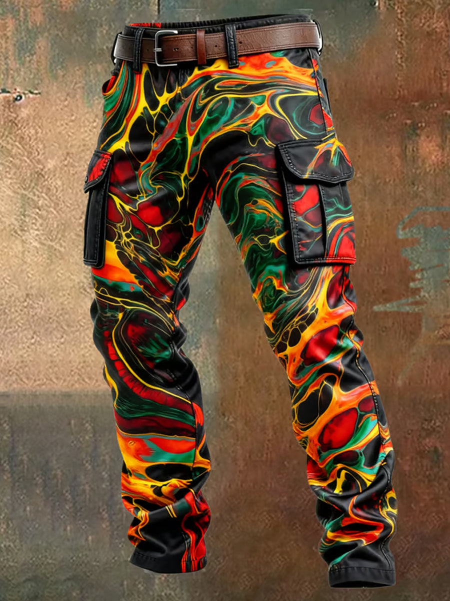 Pánské retro obchodní styl příležitostné pracovní kalhoty