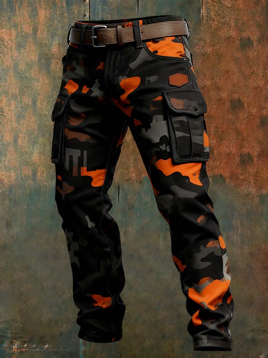 Pánské retro obchodní styl příležitostné pracovní kalhoty