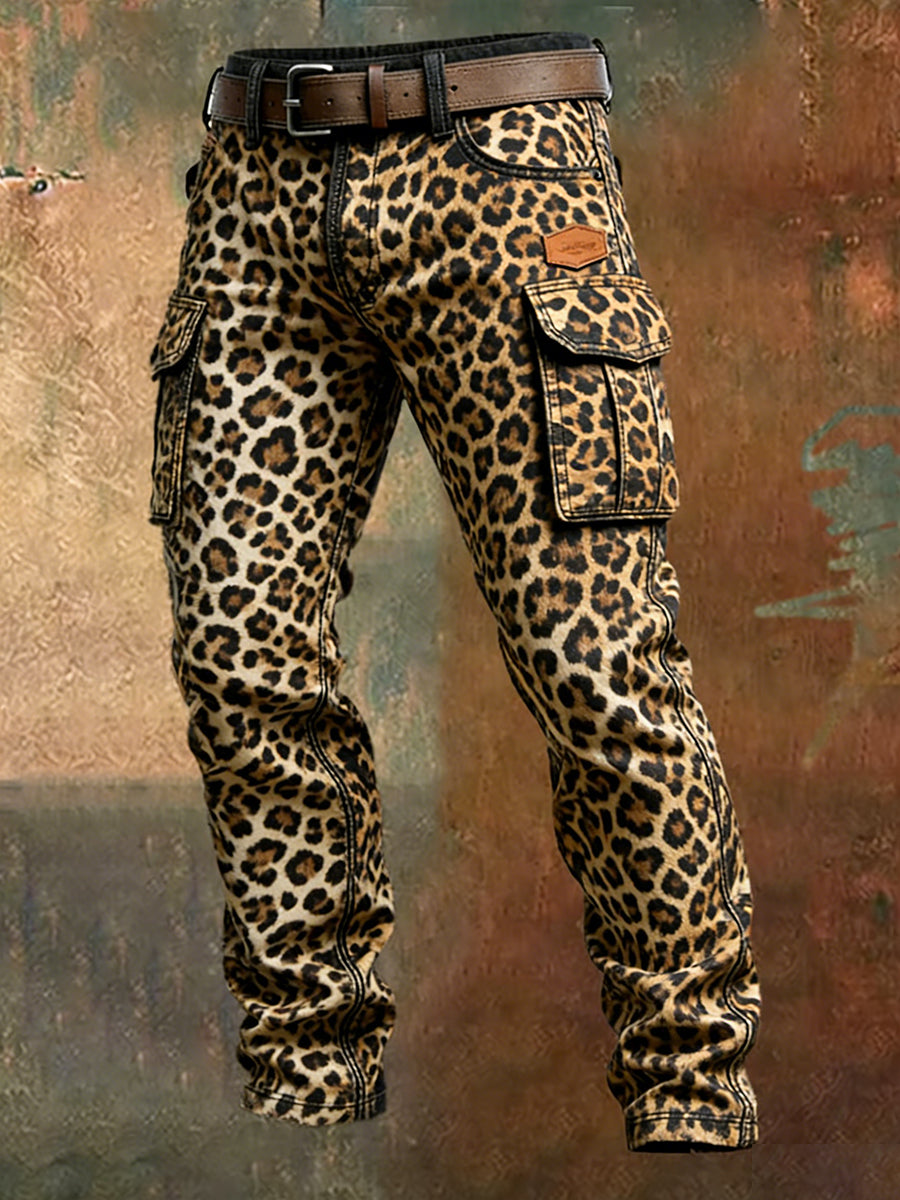 Pánské retro obchodní styl příležitostné pracovní kalhoty