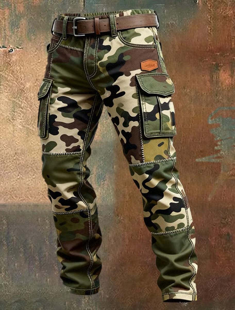 Pánské retro obchodní styl příležitostné pracovní kalhoty