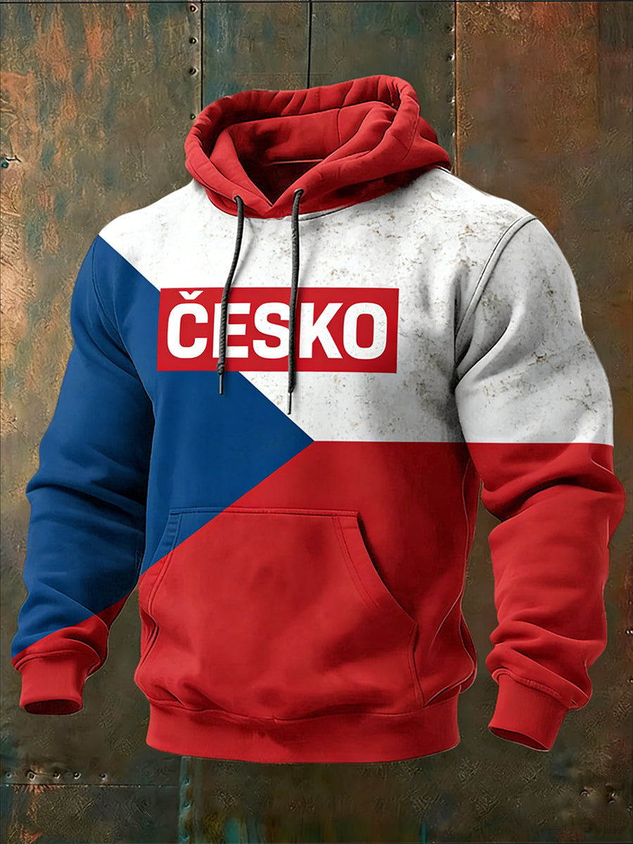 Pánské nouzové české vlajky "česko" vířivka s plným tištěním