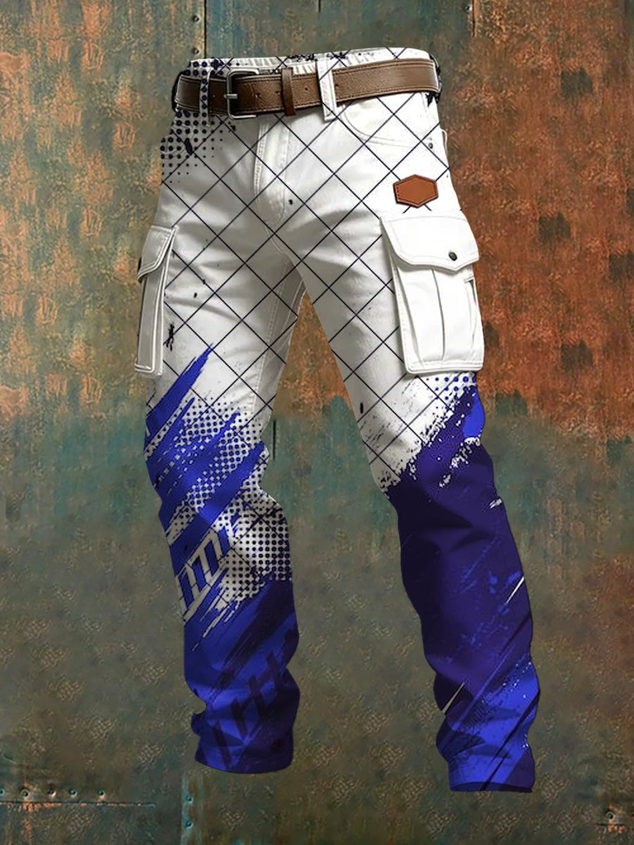 Pánské české umění tisk kalhoty v obchodním stylu