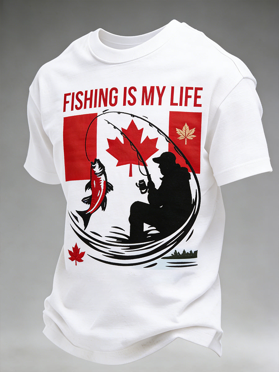 Men's Fishing Enthusiast Printed T-Shirt