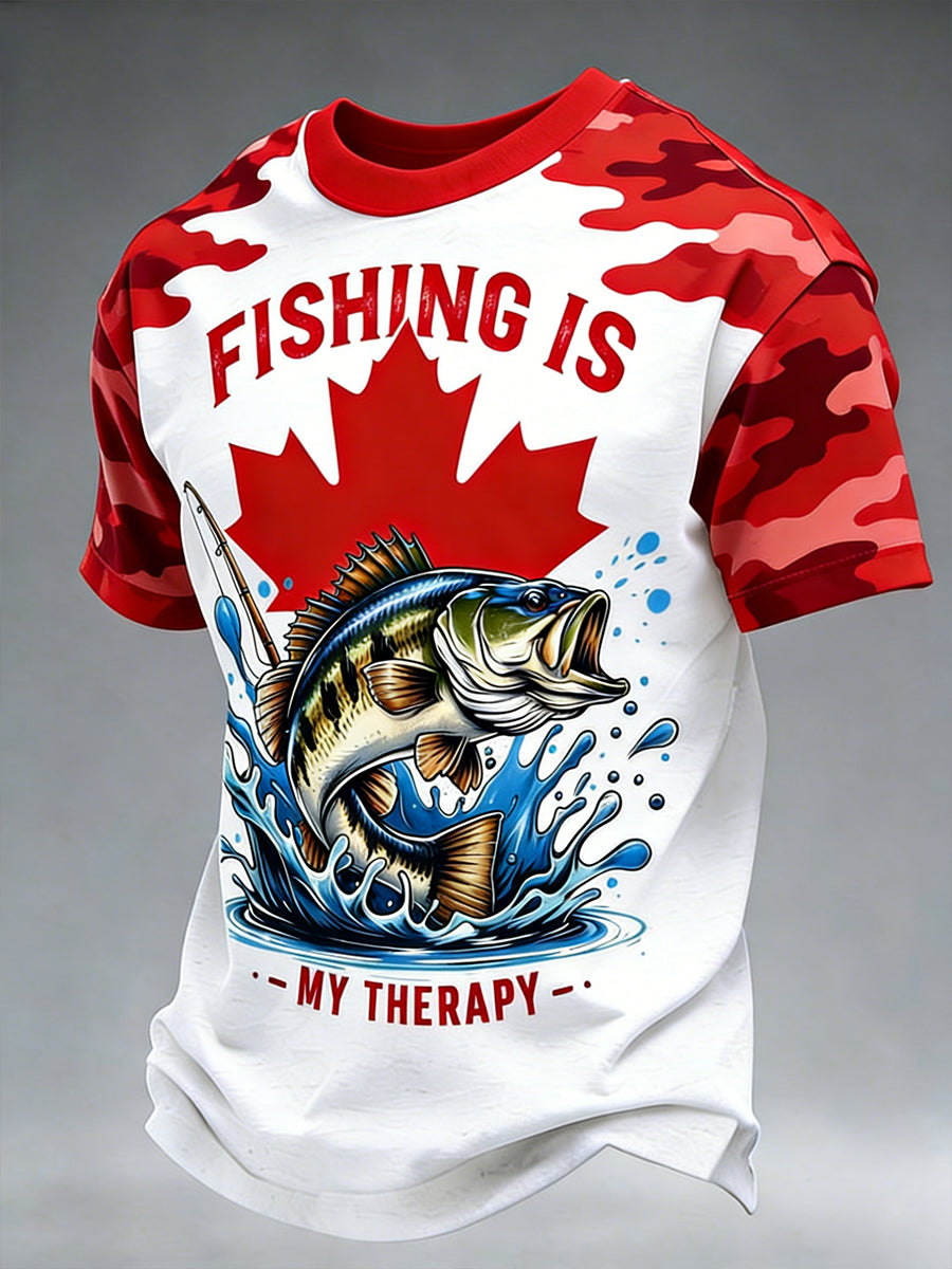 Men's Fishing Enthusiast Printed T-Shirt