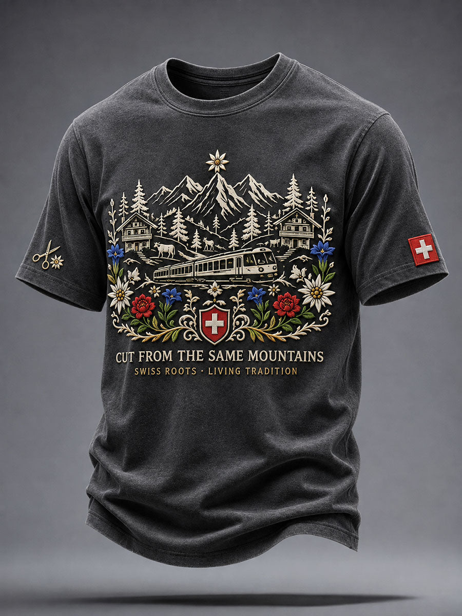 Herren-T-Shirt mit Schweizer Kunst-Print