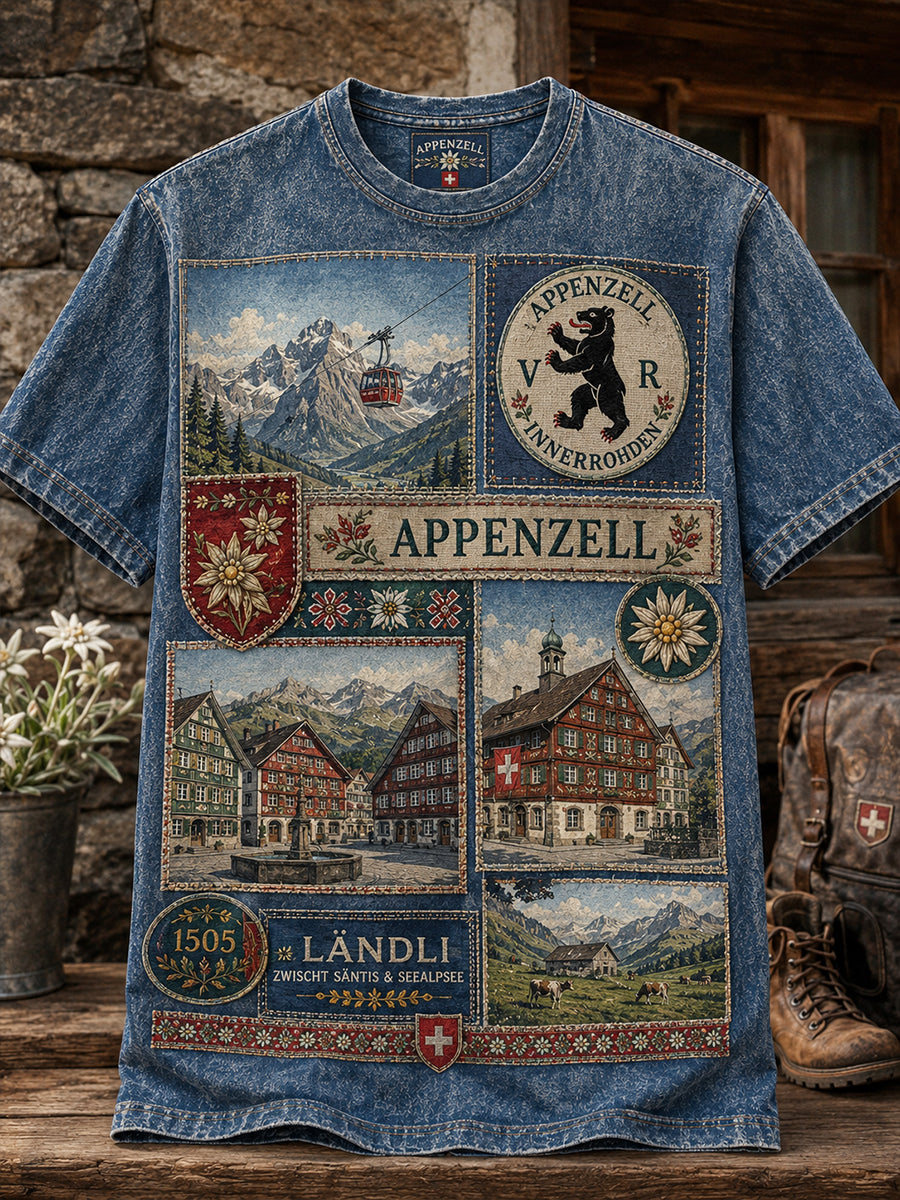 Herren-Appenzeller-Kulturgebilde-Kunstdruck-T-Shirt