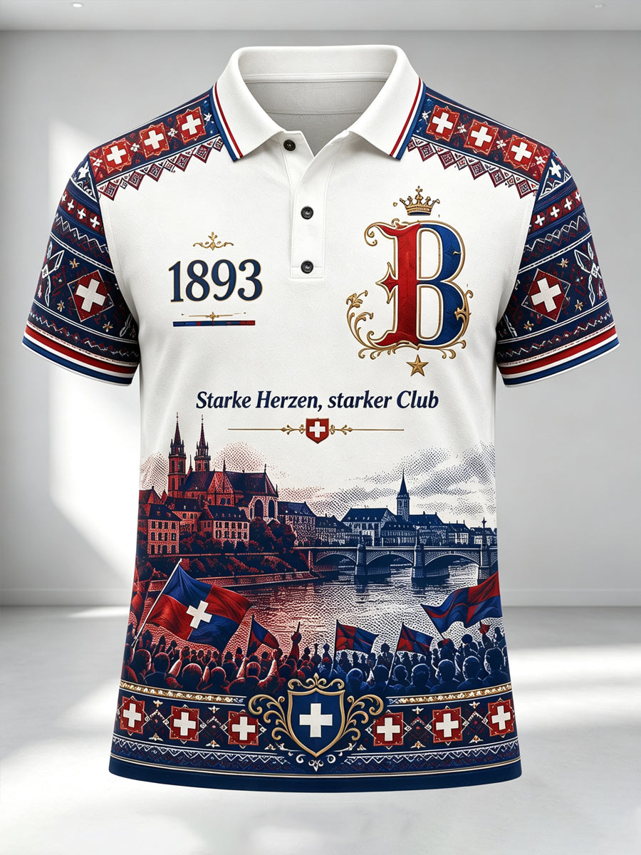 Herren-FC-Basel-Kulturgefühl-Kunstdruck-Polo-Shirt