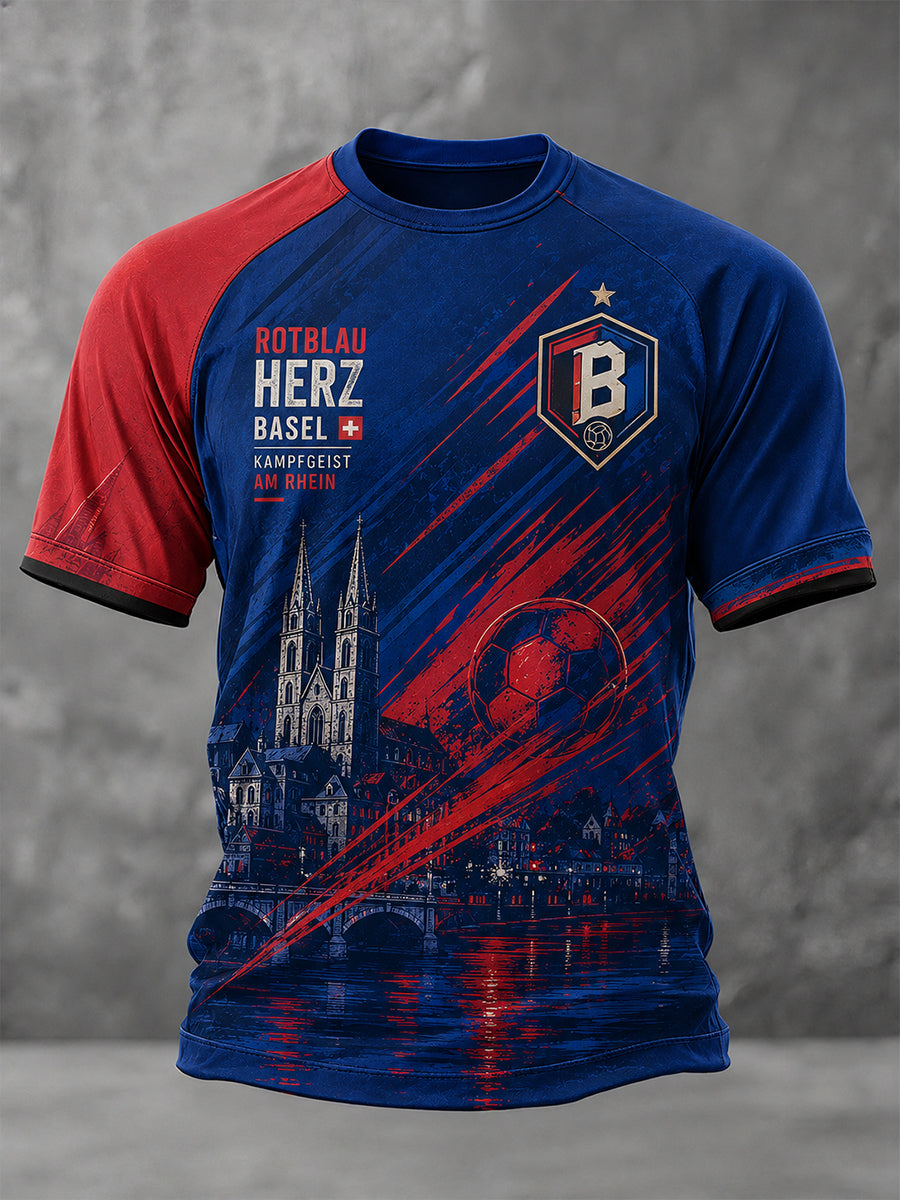 Grafik-Raglan-T-Shirt mit kurzen Ärmeln zum Jubiläum des Herrenfußballclubs