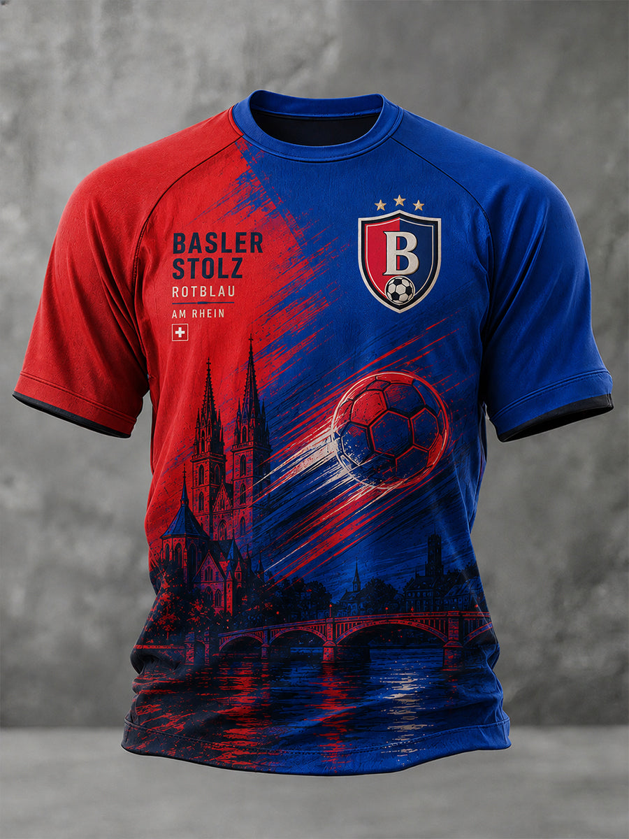 Grafik-Raglan-T-Shirt mit kurzen Ärmeln zum Jubiläum des Herrenfußballclubs