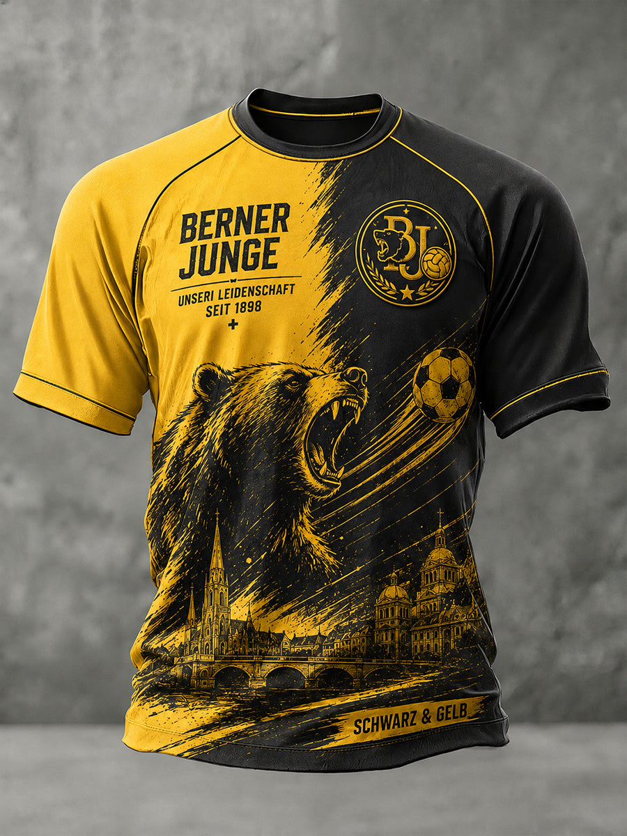 Grafik-Raglan-T-Shirt mit kurzen Ärmeln zum Jubiläum des Herrenfußballclubs