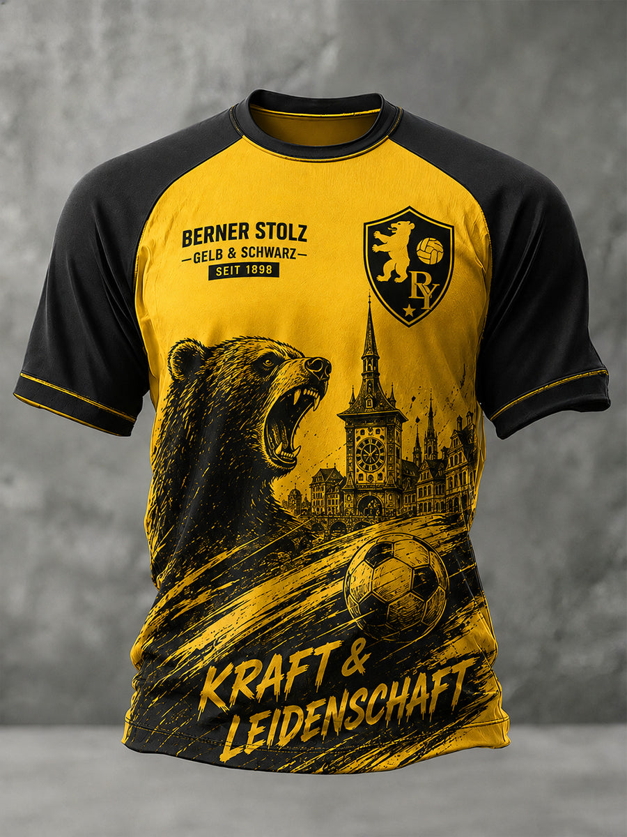 Grafik-Raglan-T-Shirt mit kurzen Ärmeln zum Jubiläum des Herrenfußballclubs