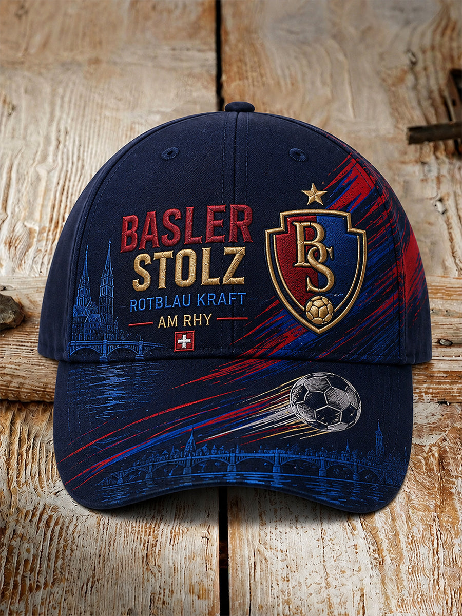Herren-Retro-Hut mit fußballinspiriertem Print