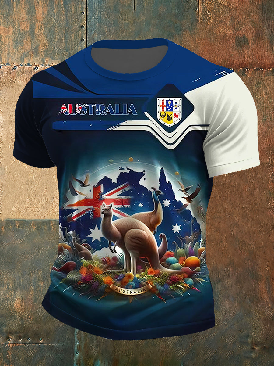 Men casual loosefit crew neck short sleeve tshirt