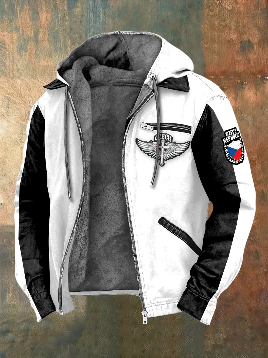 Pánská plášťová plášťová bunda s českým křídlem