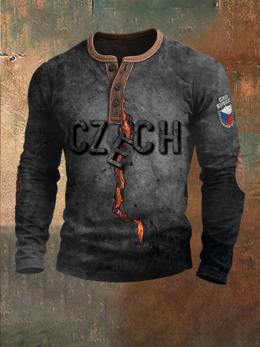 Pánské české vintage patchwork sweatshirt