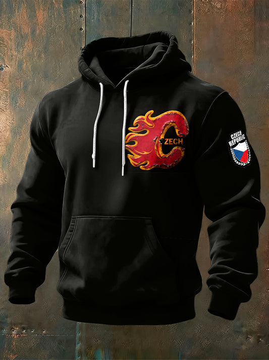 Pánské české počáteční c design černá mikina