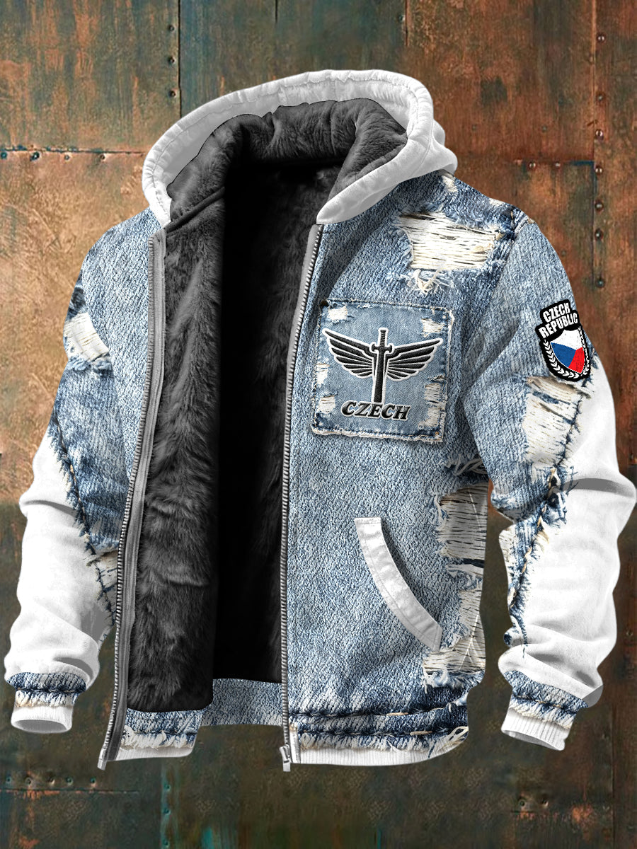 Pánské džínsové pláště v českém stylu