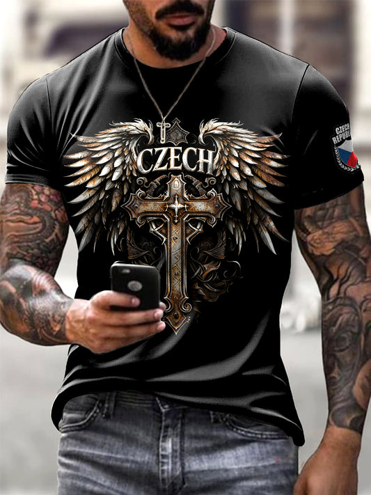 Pánské košile s krátkými rukávy s českým křížem