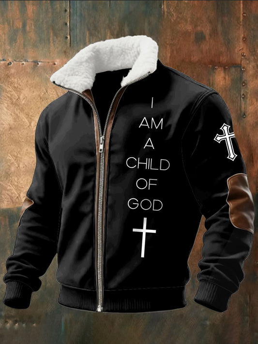 Retro lambswool patchwork zipper bunda