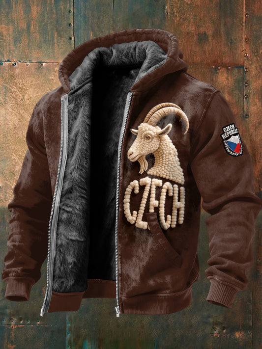 Pánské české ovce vytisknout fleecelemované bundy