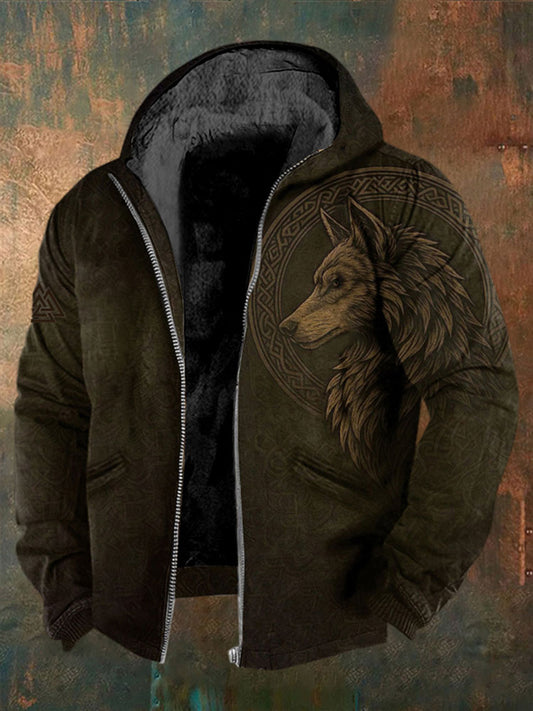 Pánské vikingské fleece obložené sako