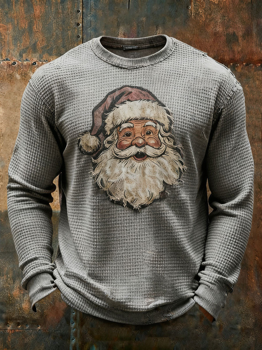 Pánské santa claus vytištěné casual top