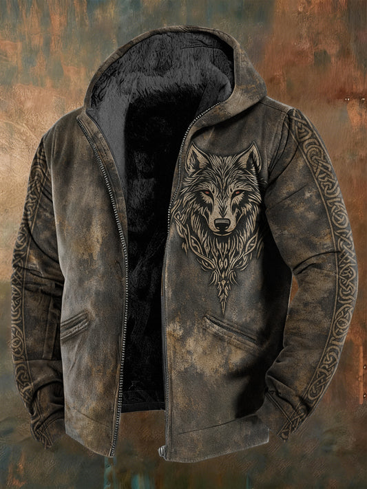 Pánské vikingské fleece obložené sako