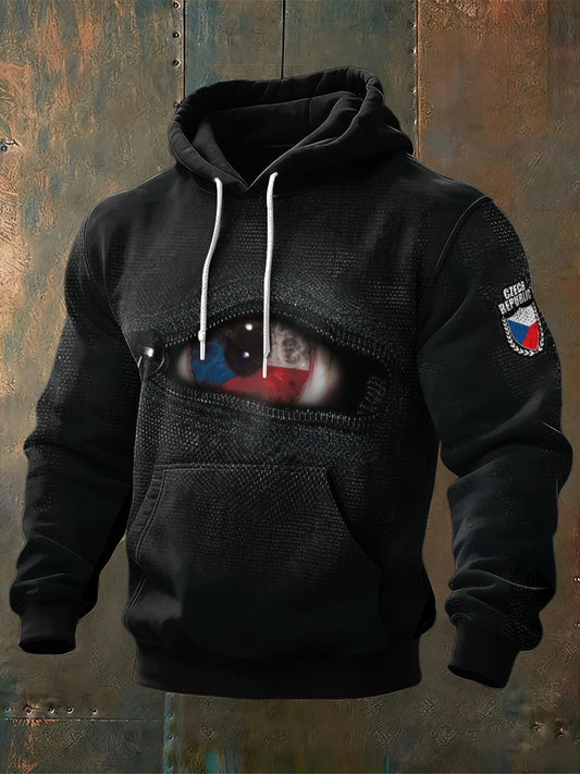 Pánská česká vlajka black sweatshirt