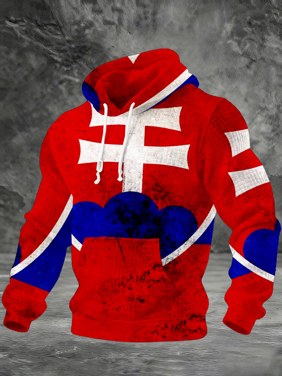 Pánové kotoučená bavlněná mikina