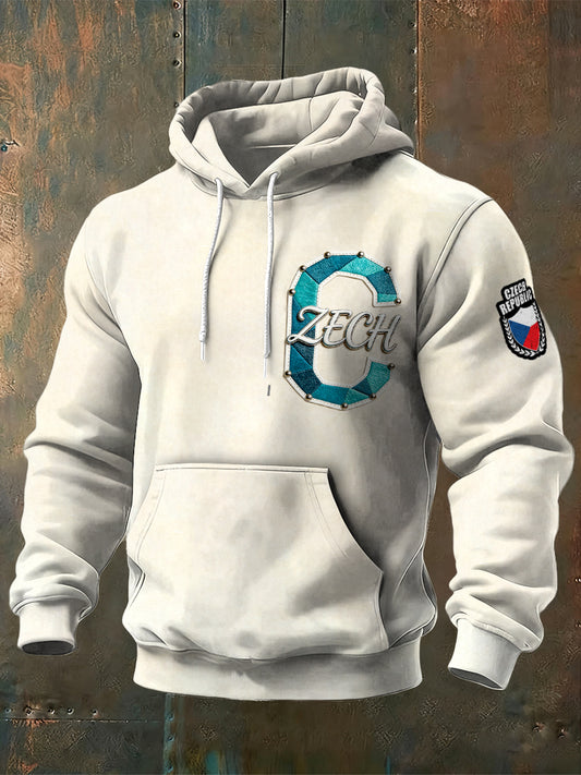 Pánské české počáteční c design béžová mikina
