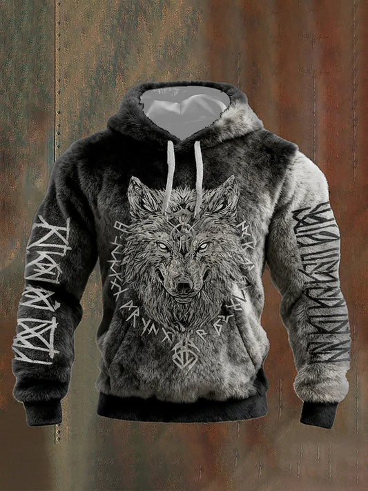Pánské vikingské flanelové hoodie