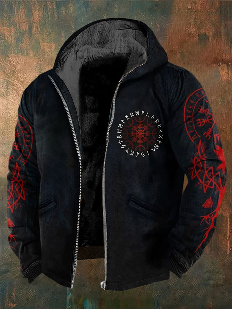 Pánské vikingské fleece obložené sako