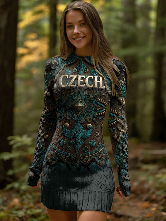 Dámské gotické šaty s dlouhým rukávem