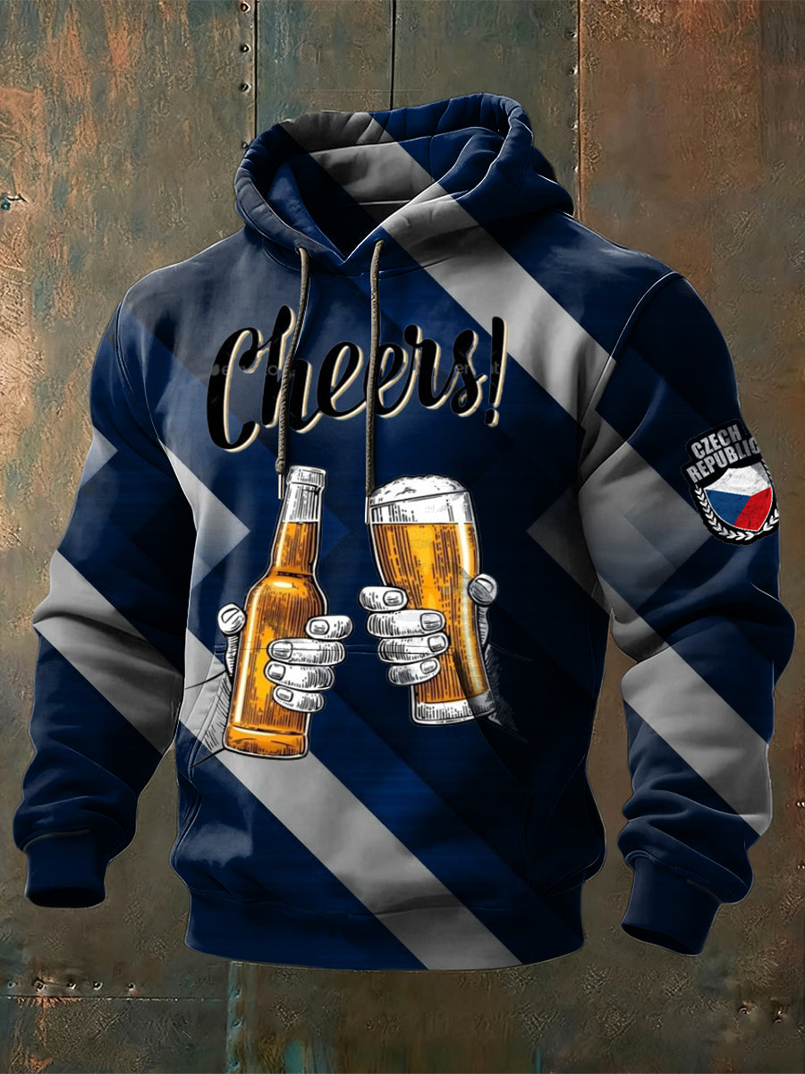 Pánské slavnostní česká republika na zdraví pivo vytisknout plátěnou mikinu