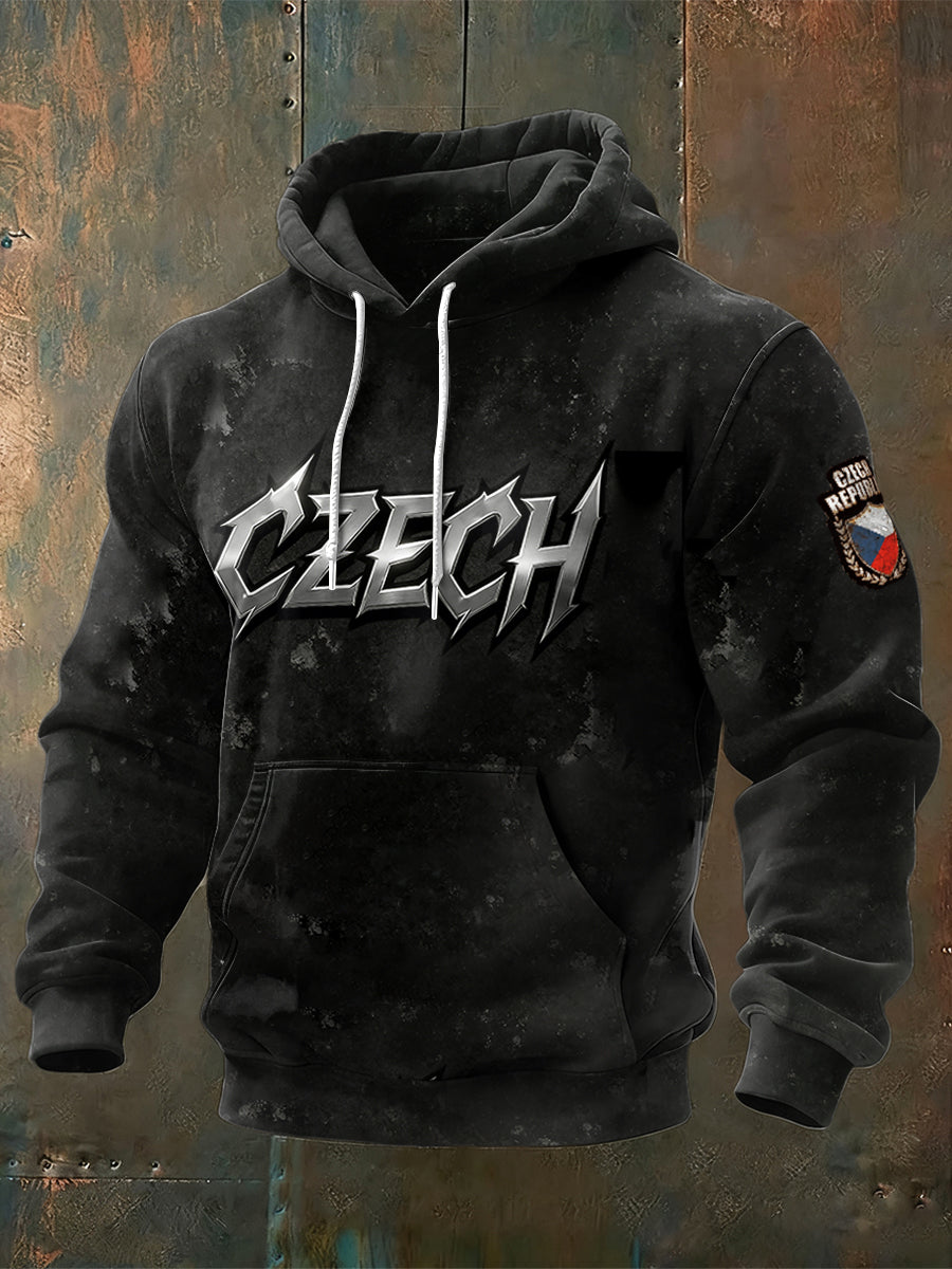 Černá mikina s kapucinou