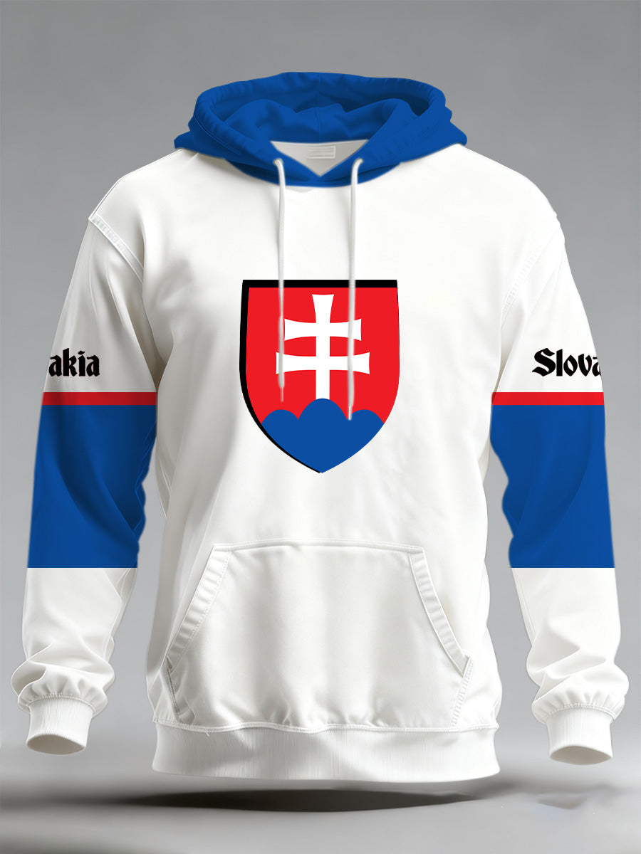Pánské slovenské umělecké tisk mikina s kapucinou