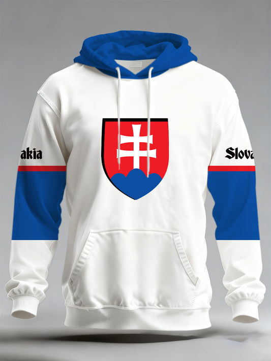 Pánské slovenské umělecké tisk mikina s kapucinou