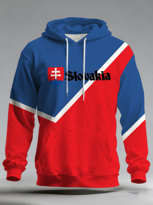 Pánské slovenské umělecké tisk mikina s kapucinou