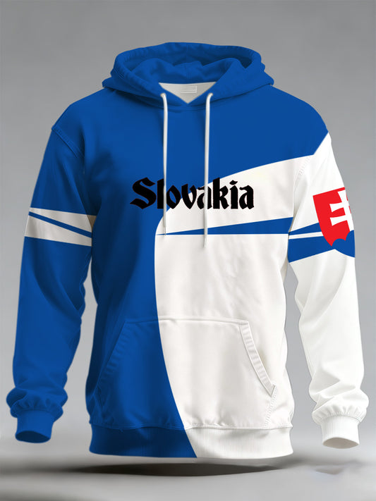 Pánské slovenské umělecké tisk mikina s kapucinou