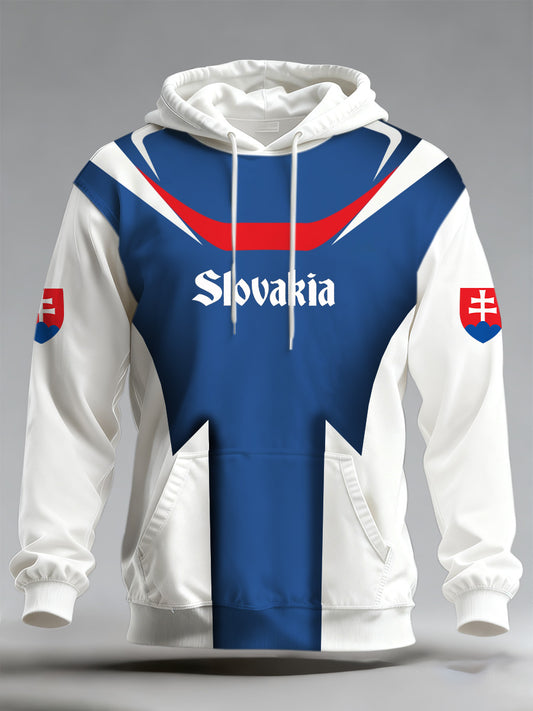 Pánské slovenské umělecké tisk mikina s kapucinou