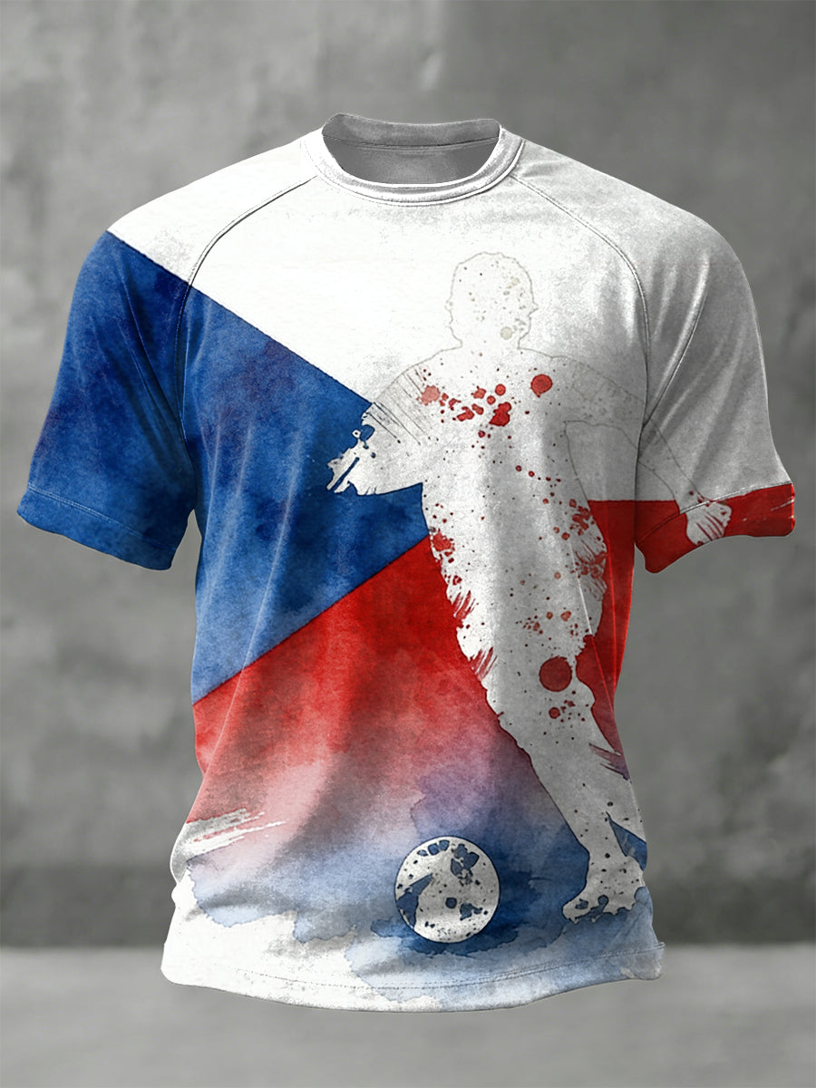 Podpora mistrovského mistrovství světa ve fotbale v české republice tshirt s krátkými rukávy