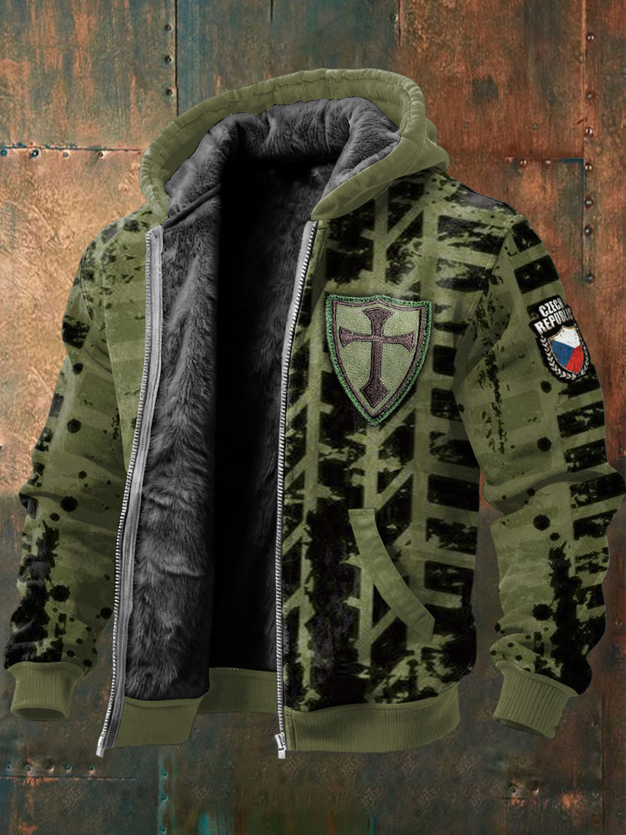 Pánské české kříže armáda zelená plášťová bunda