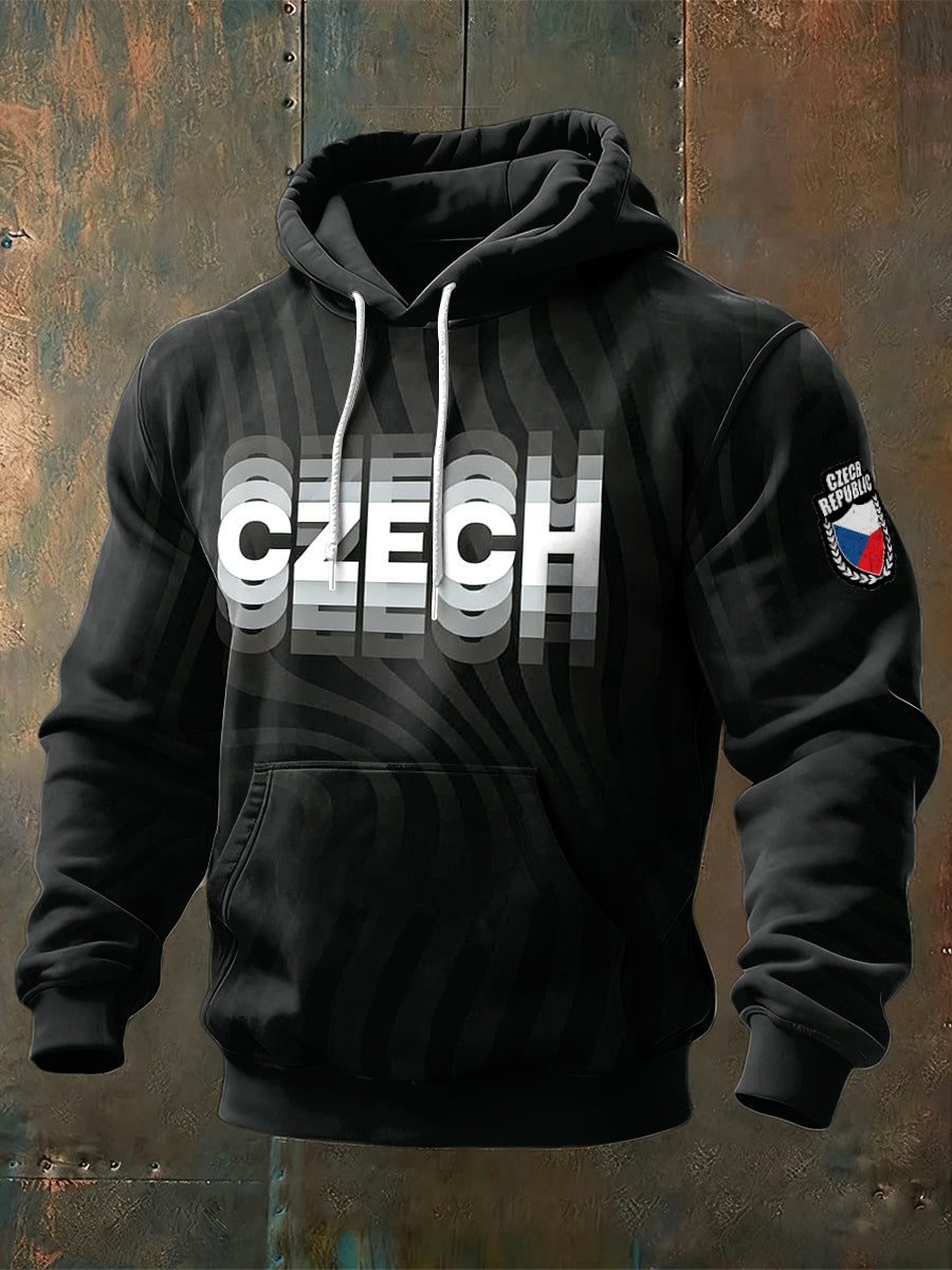 Černá mikina s kapucinou