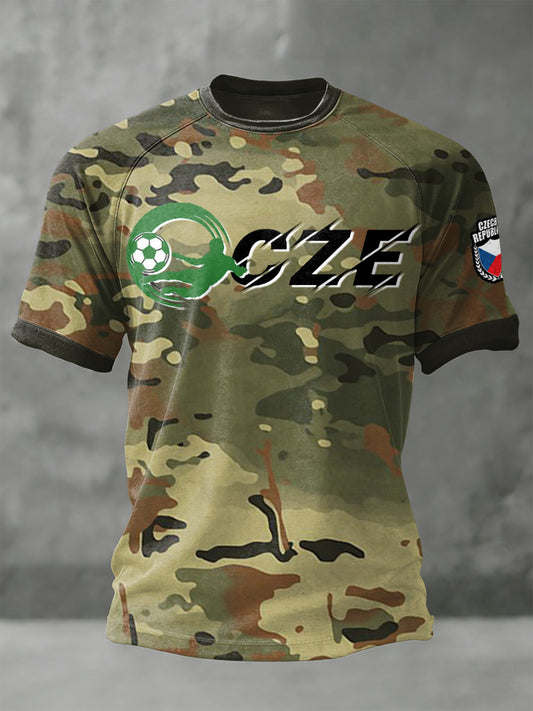 Pánské mistrovství světa v české republice kamufláž fotbalové tričko tshirt