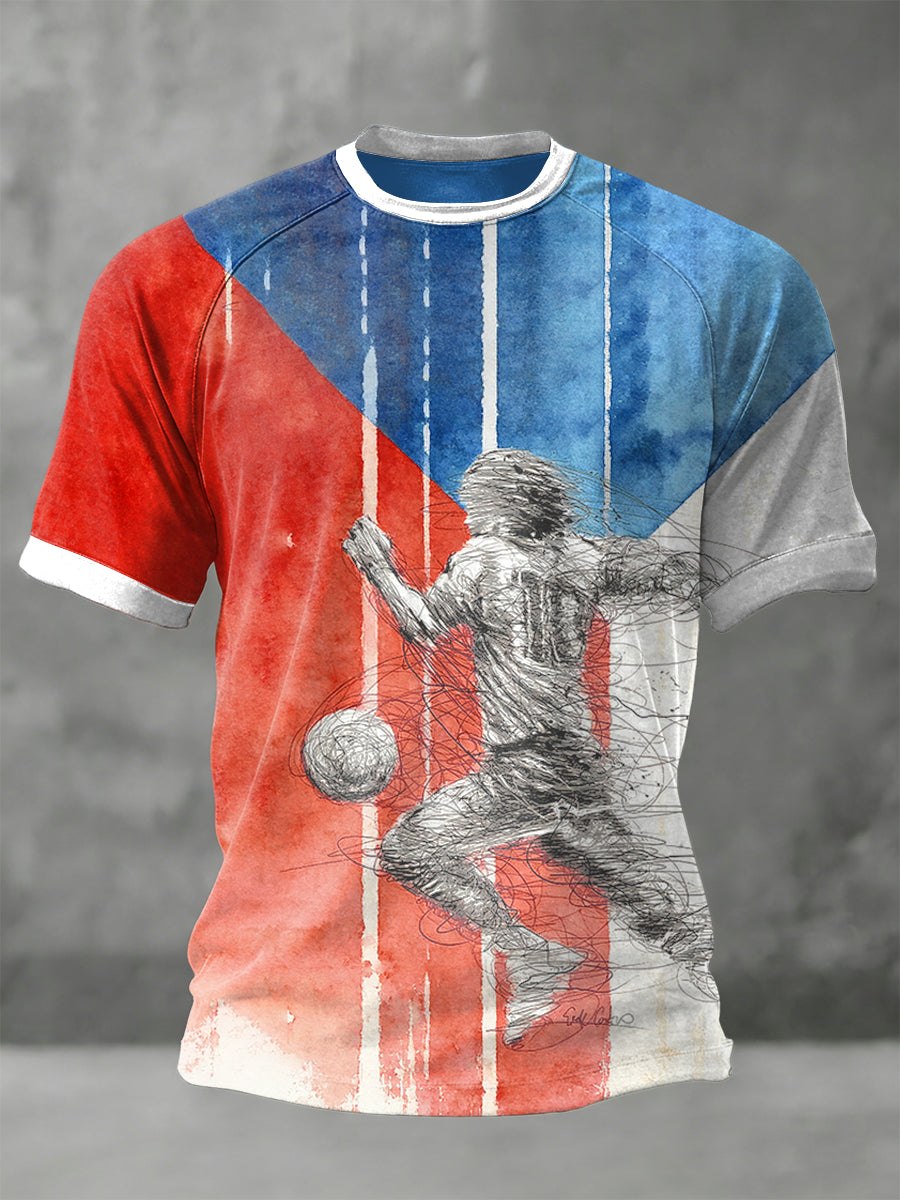 Muži česká republika vlajka fotbalové mistrovství světa podpora trička