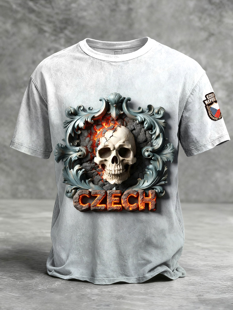 Pánské skelety a textové tisky české tričko